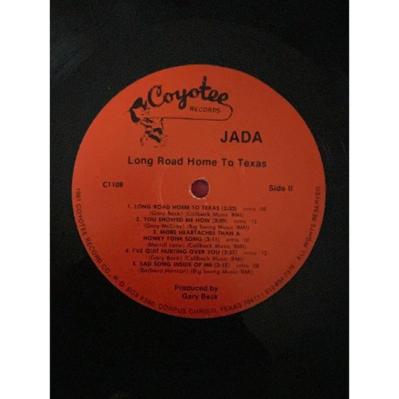 Jada Long Road Home To Texas LP 1981 Coyotee Records C1108 VG - Picture 7 of 7